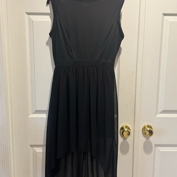 Xhilaration Black High-Low Chiffon Dress | Size L - Picture 3 of 3
